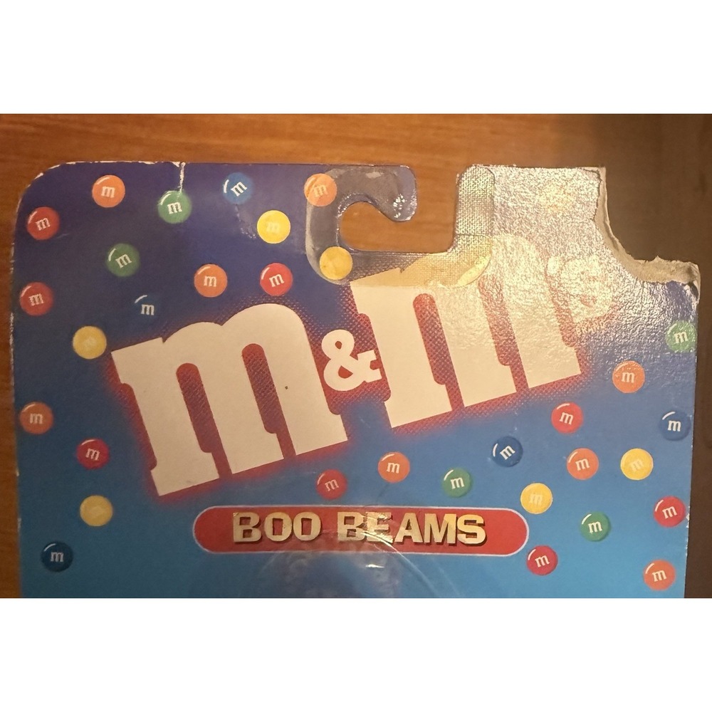 M&M's Boo Beams Glowing Halloween Wand Green Purple Character 1999 Candy Theme - Picture 4 of 5
